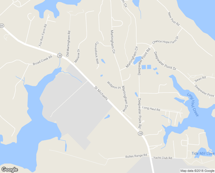 map of restaurants, bars, coffee shops, grocery stores, and more near 24355 Widgeon Place in Saint Michaels