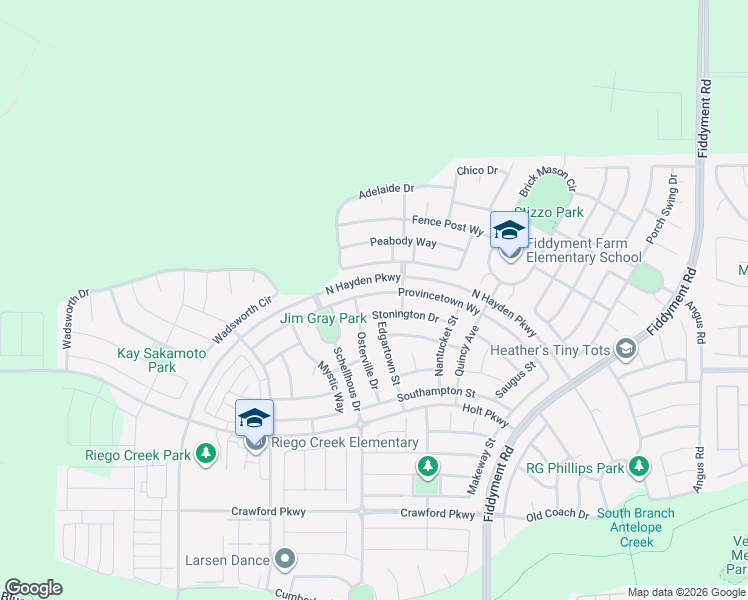 map of restaurants, bars, coffee shops, grocery stores, and more near 2465 Provincetown Way in Roseville