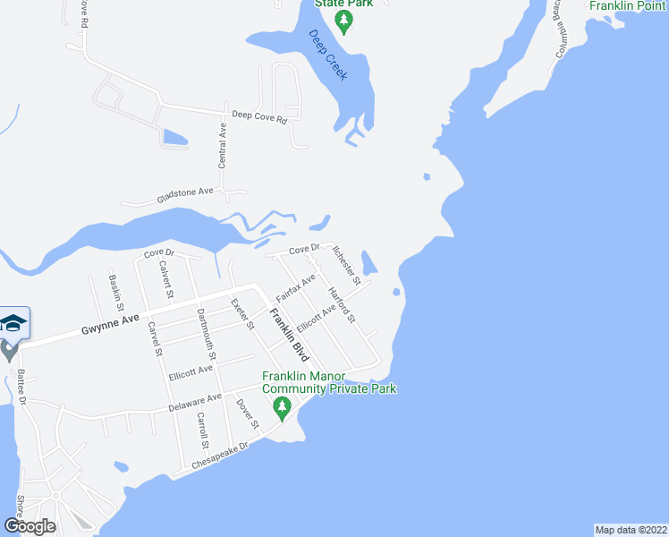 map of restaurants, bars, coffee shops, grocery stores, and more near 5513 Harford Street in Deale
