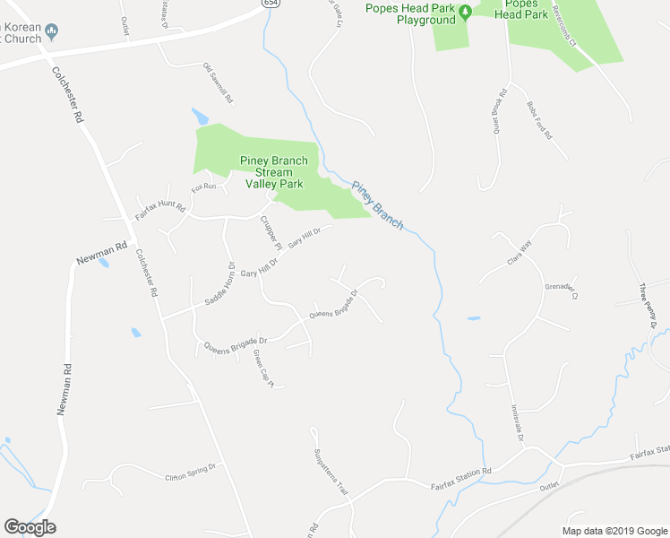 map of restaurants, bars, coffee shops, grocery stores, and more near 6105 Queens Brigade Court in Fairfax