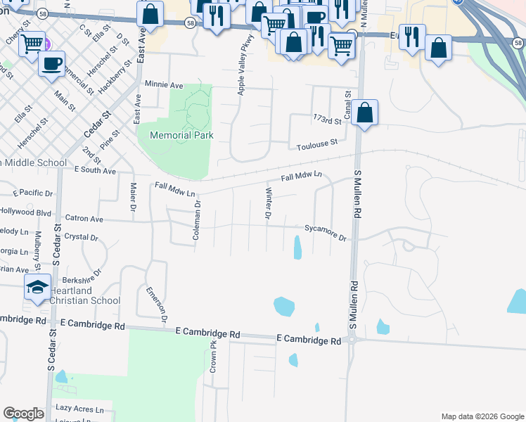 map of restaurants, bars, coffee shops, grocery stores, and more near 911 Fall Meadow Lane in Belton