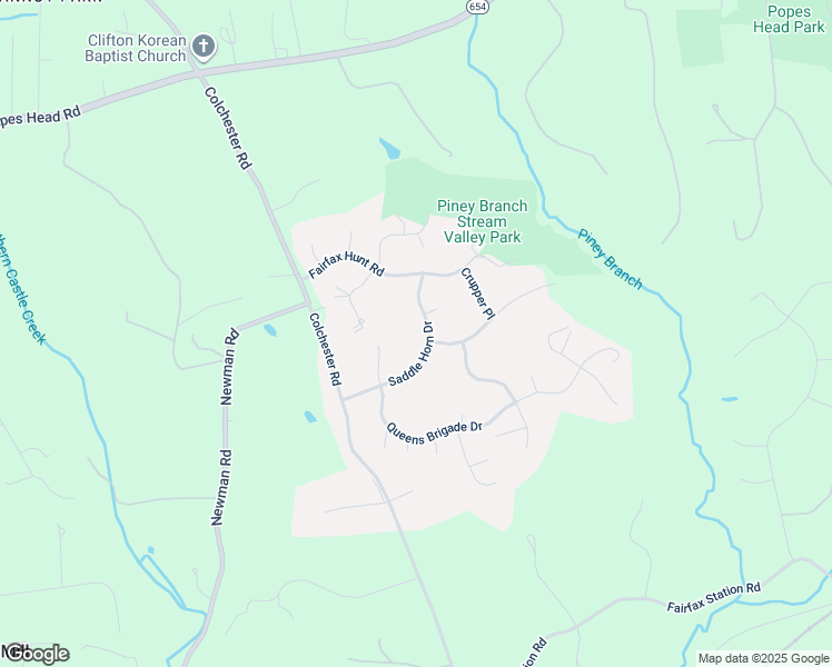 map of restaurants, bars, coffee shops, grocery stores, and more near 6114 Saddle Horn Drive in Fairfax