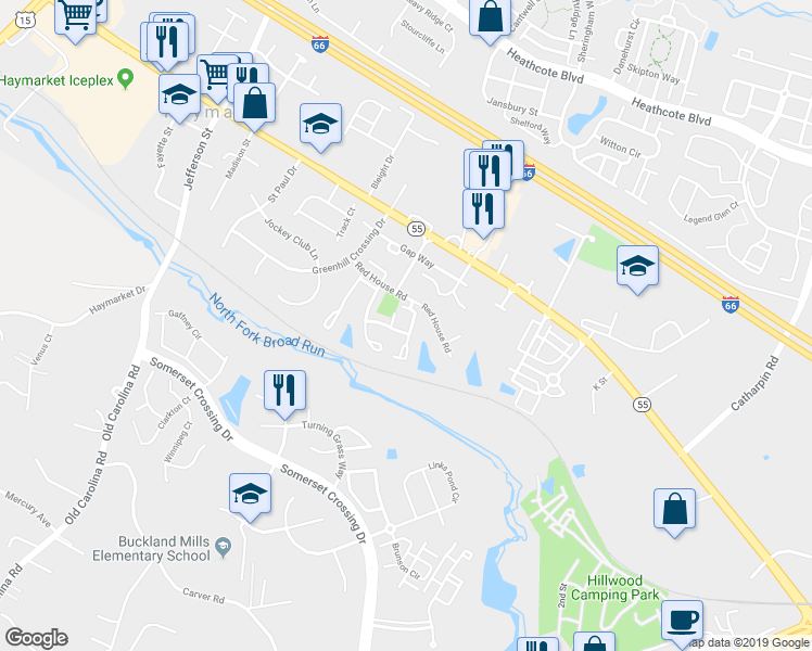 map of restaurants, bars, coffee shops, grocery stores, and more near 7022 Sauvage Lane in Gainesville