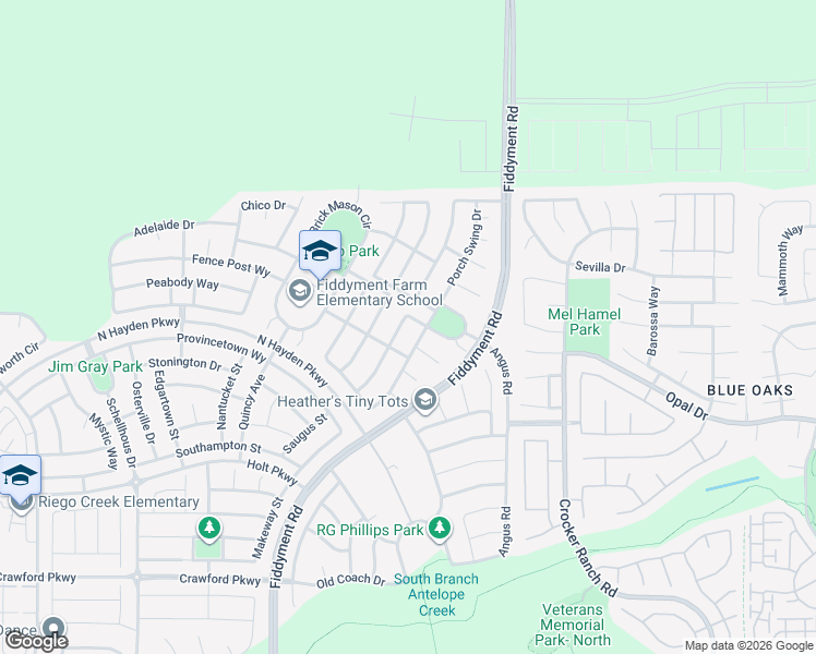 map of restaurants, bars, coffee shops, grocery stores, and more near 301 Bramble Court in Roseville