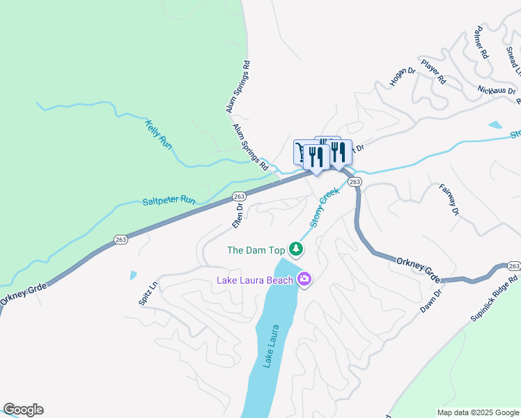 map of restaurants, bars, coffee shops, grocery stores, and more near 329 The Hill Road in Basye