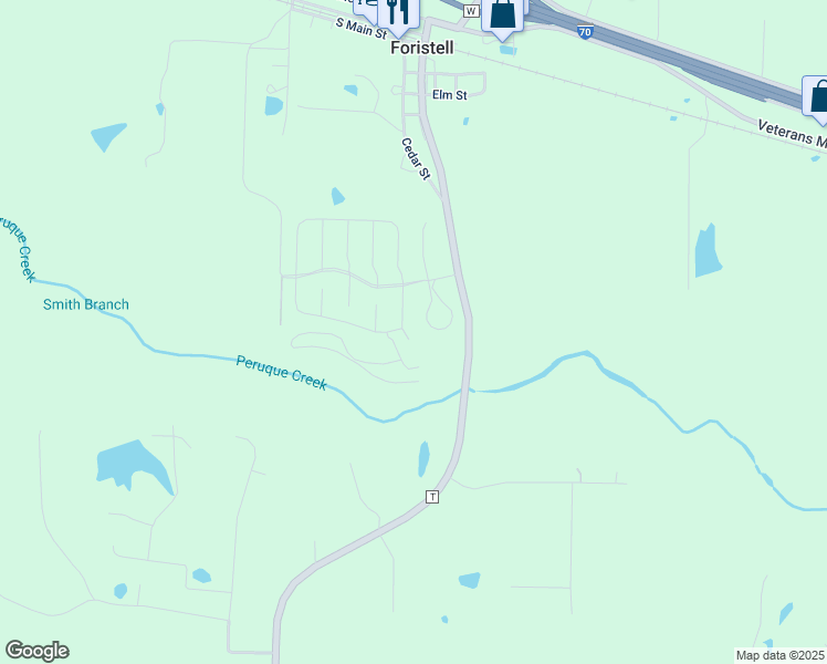 map of restaurants, bars, coffee shops, grocery stores, and more near in Foristell