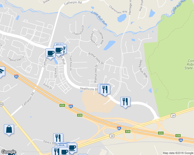 map of restaurants, bars, coffee shops, grocery stores, and more near 6941 Walnut Hill Dr in Gainesville