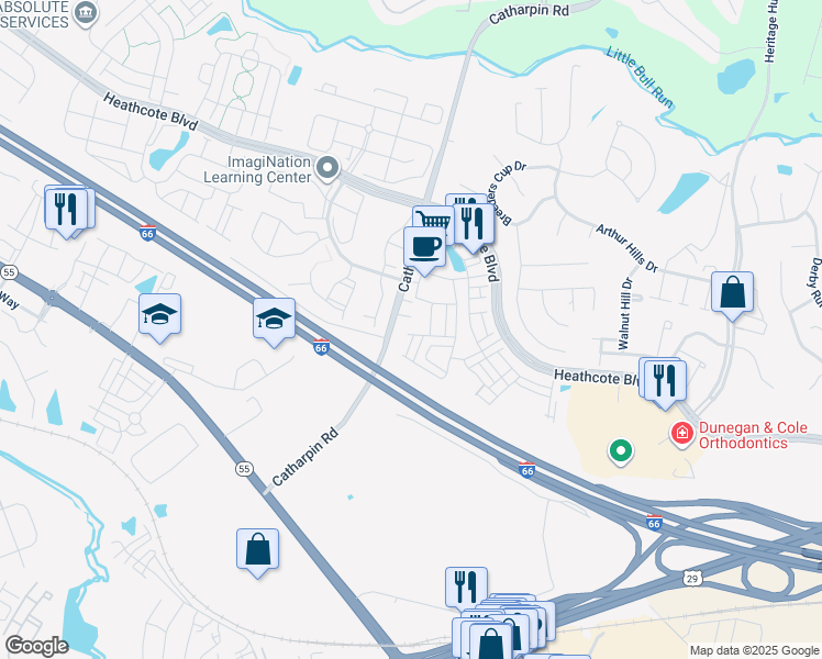 map of restaurants, bars, coffee shops, grocery stores, and more near 14254 Haro Trail in Gainesville