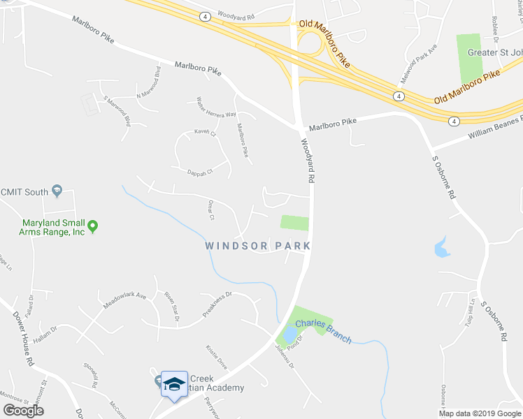 map of restaurants, bars, coffee shops, grocery stores, and more near 10302 Richmanor Place in Upper Marlboro