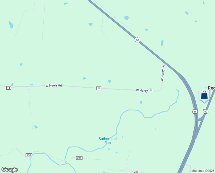 map of restaurants, bars, coffee shops, grocery stores, and more near 7150 West Henry Road in Ripley