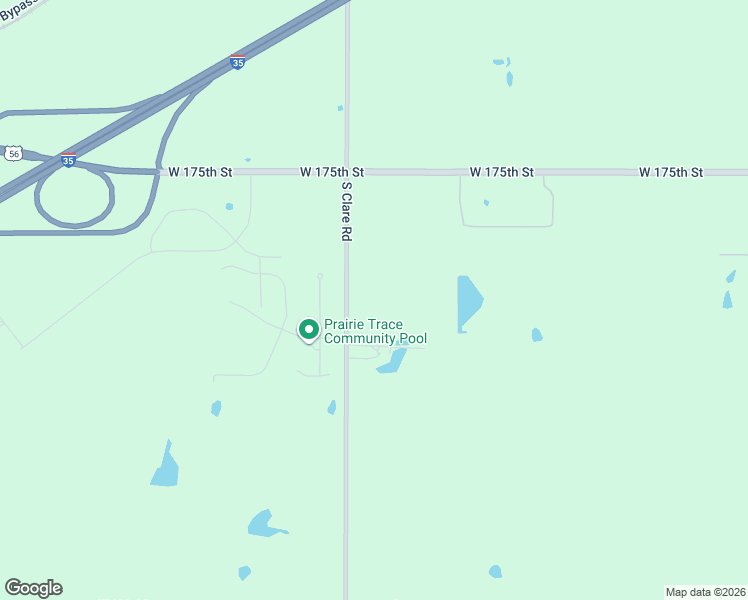 map of restaurants, bars, coffee shops, grocery stores, and more near 17727 Clare Road in Gardner
