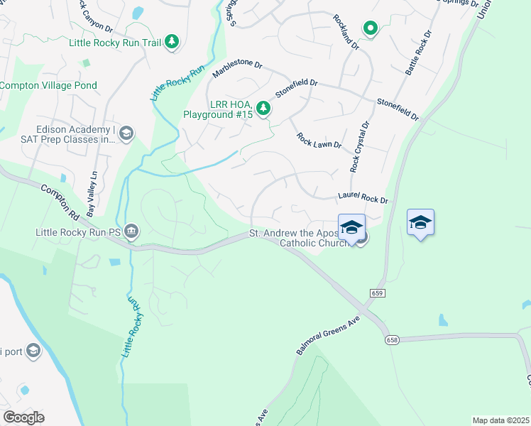 map of restaurants, bars, coffee shops, grocery stores, and more near 13920 Rock Brook Court in Clifton