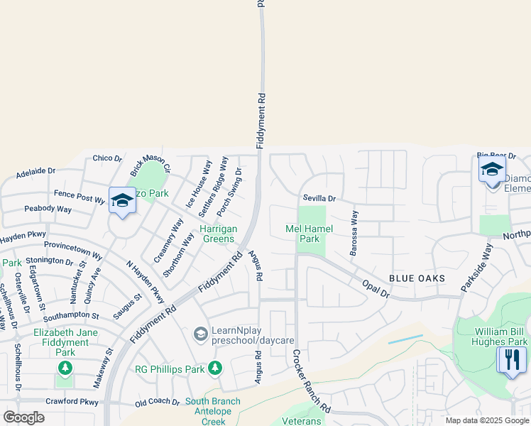 map of restaurants, bars, coffee shops, grocery stores, and more near 1853 Terracina Circle in Roseville