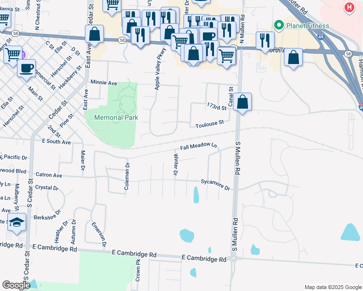 map of restaurants, bars, coffee shops, grocery stores, and more near 1004 Fall Meadow Lane in Belton