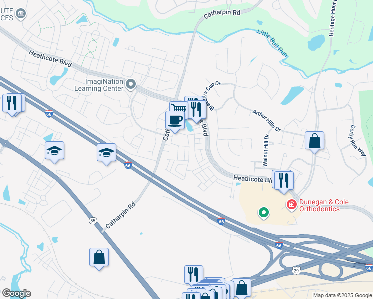 map of restaurants, bars, coffee shops, grocery stores, and more near 6904 Kona Drive in Gainesville