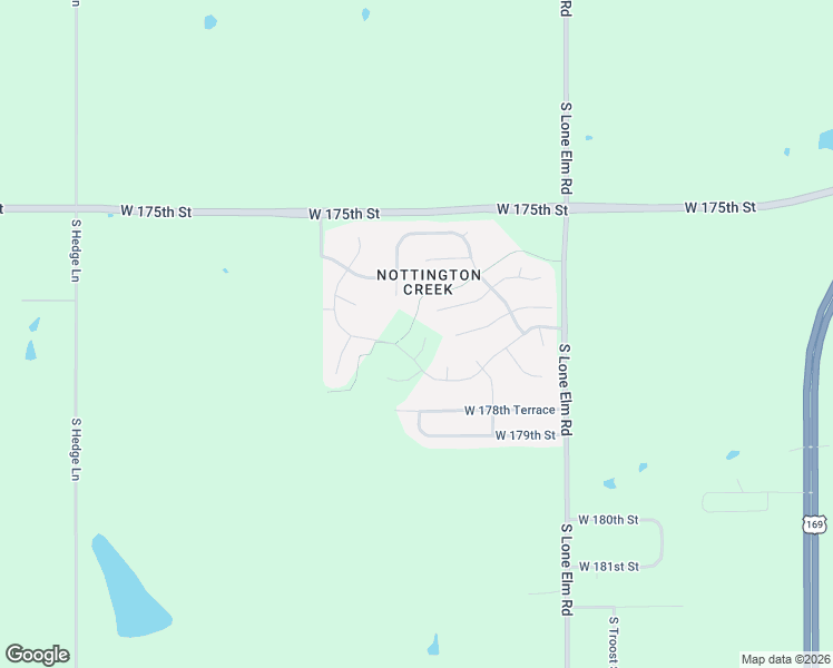 map of restaurants, bars, coffee shops, grocery stores, and more near 21866 West 177th Terrace in Olathe
