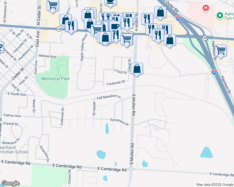 map of restaurants, bars, coffee shops, grocery stores, and more near 1202 Silver Maple Drive in Belton