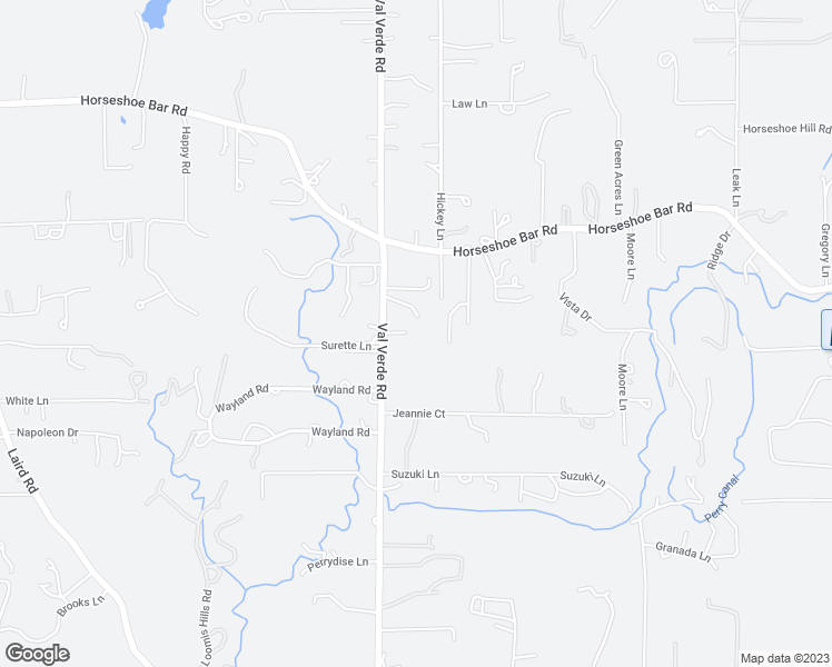 map of restaurants, bars, coffee shops, grocery stores, and more near 4241 Val Verde Road in Loomis