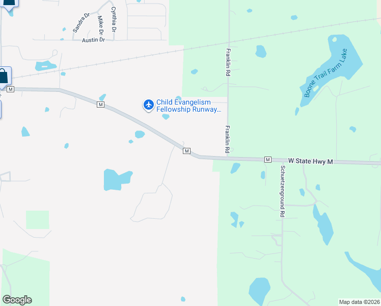 map of restaurants, bars, coffee shops, grocery stores, and more near 2259 State Highway M in Warrenton