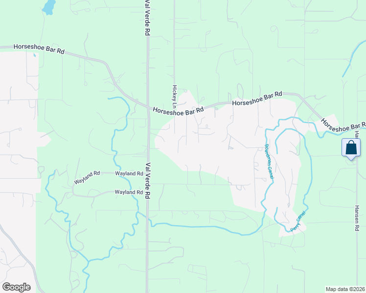 map of restaurants, bars, coffee shops, grocery stores, and more near 7624 Horseshoe Bar Road in Loomis