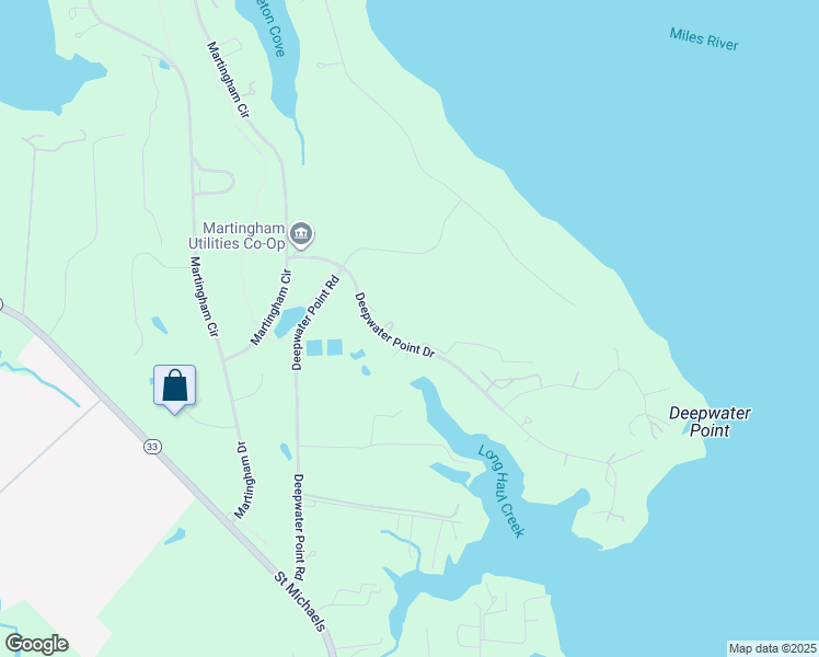 map of restaurants, bars, coffee shops, grocery stores, and more near 24580 Deepwater Point Drive in Saint Michaels