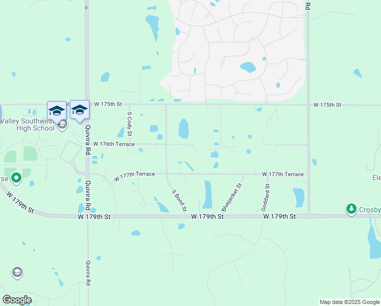 map of restaurants, bars, coffee shops, grocery stores, and more near 11195 West 176th Terrace in Olathe