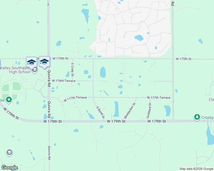 map of restaurants, bars, coffee shops, grocery stores, and more near 11195 West 176th Terrace in Olathe