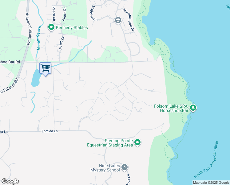map of restaurants, bars, coffee shops, grocery stores, and more near 4214 Burgundy Court in Loomis