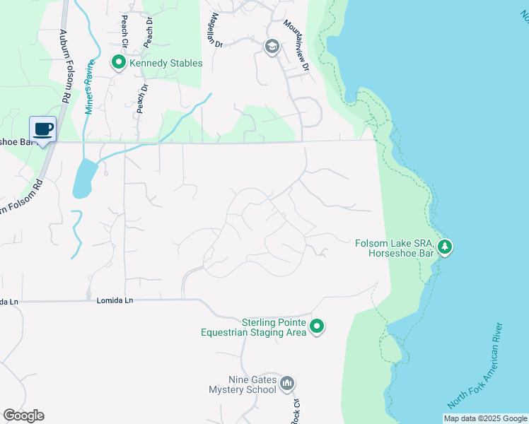 map of restaurants, bars, coffee shops, grocery stores, and more near 4214 Burgundy Court in Loomis