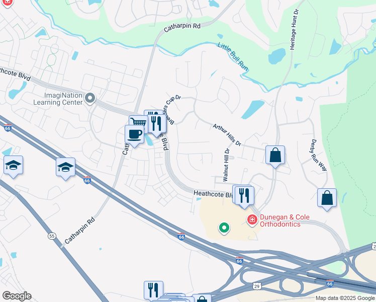 map of restaurants, bars, coffee shops, grocery stores, and more near 13964 Real Quite Court in Gainesville