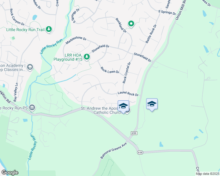 map of restaurants, bars, coffee shops, grocery stores, and more near 13774 Laurel Rock Drive in Clifton