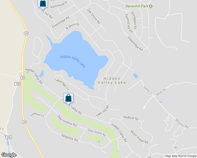 map of restaurants, bars, coffee shops, grocery stores, and more near 19227 North Shore Court in Hidden Valley Lake