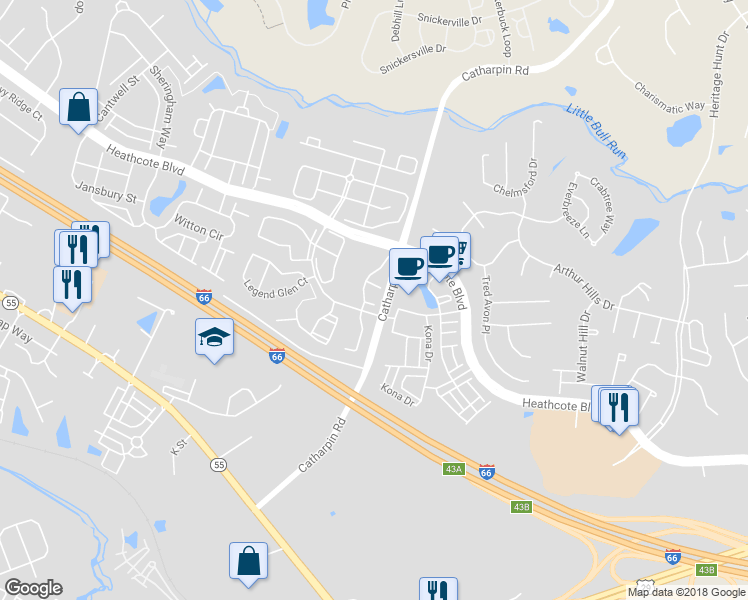 map of restaurants, bars, coffee shops, grocery stores, and more near 14106 Ashler Lane in Gainesville