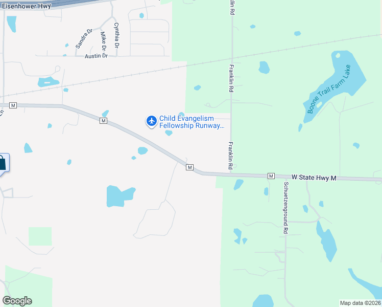 map of restaurants, bars, coffee shops, grocery stores, and more near 2259 State Highway M in Warrenton