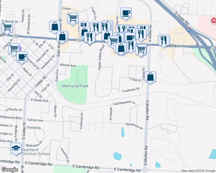 map of restaurants, bars, coffee shops, grocery stores, and more near 912 Jonathan Court in Belton