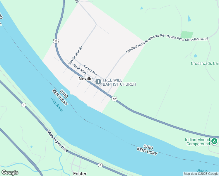 map of restaurants, bars, coffee shops, grocery stores, and more near 709 Washington Street in Neville