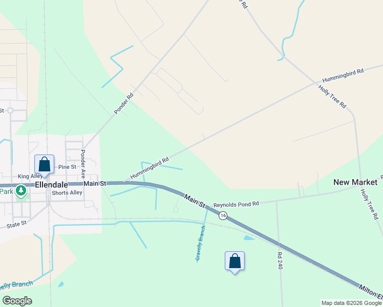 map of restaurants, bars, coffee shops, grocery stores, and more near 19416 Hummingbird Road in Ellendale