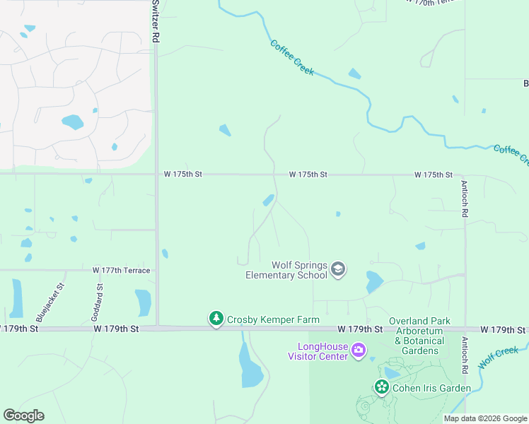 map of restaurants, bars, coffee shops, grocery stores, and more near 650 West 175th Street in Olathe