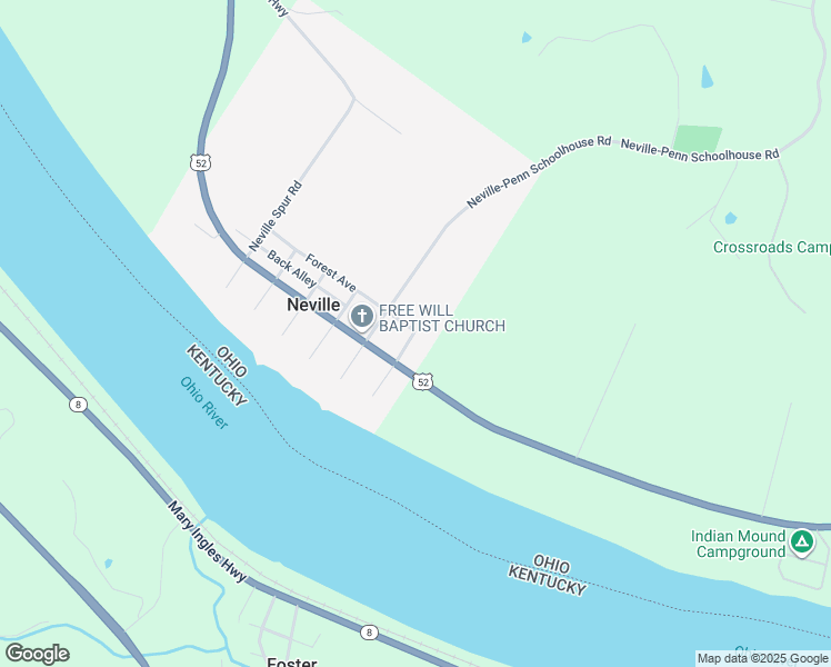 map of restaurants, bars, coffee shops, grocery stores, and more near 709 Washington Street in Neville