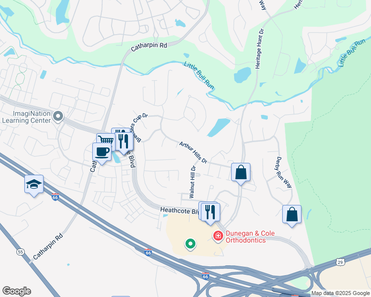 map of restaurants, bars, coffee shops, grocery stores, and more near 6800 Arthur Hills Drive in Gainesville