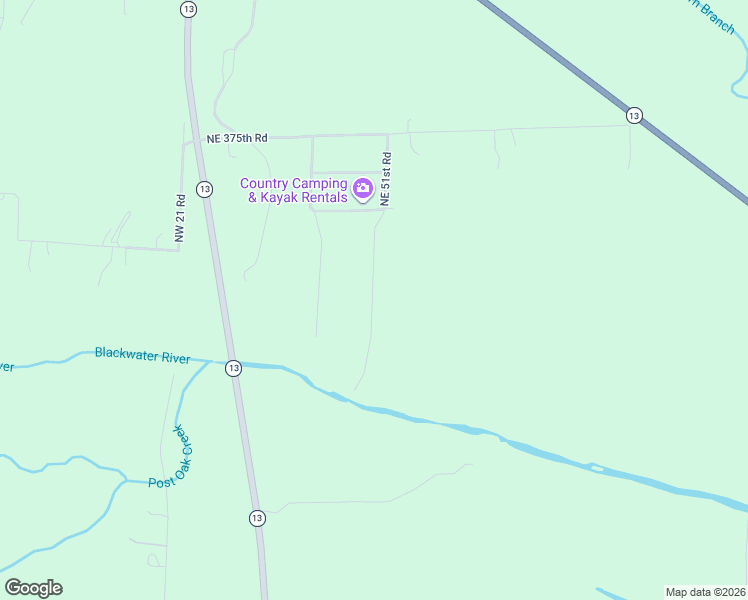 map of restaurants, bars, coffee shops, grocery stores, and more near 50 Northeast 375th Road in Warrensburg