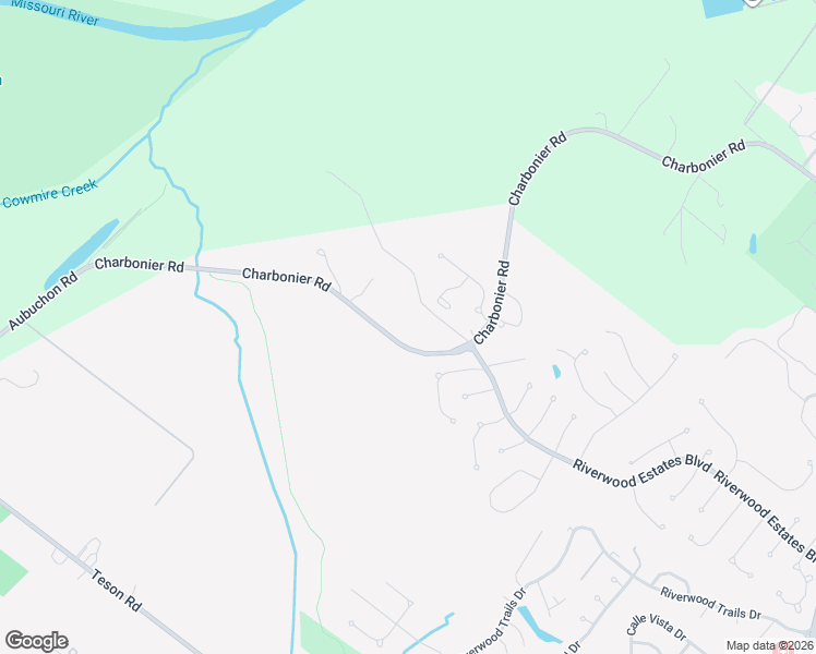 map of restaurants, bars, coffee shops, grocery stores, and more near 3945 Charbonier Road in Florissant