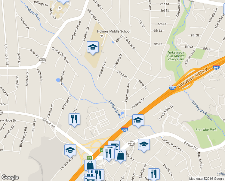 map of restaurants, bars, coffee shops, grocery stores, and more near 5224 Chippewa Place in Alexandria