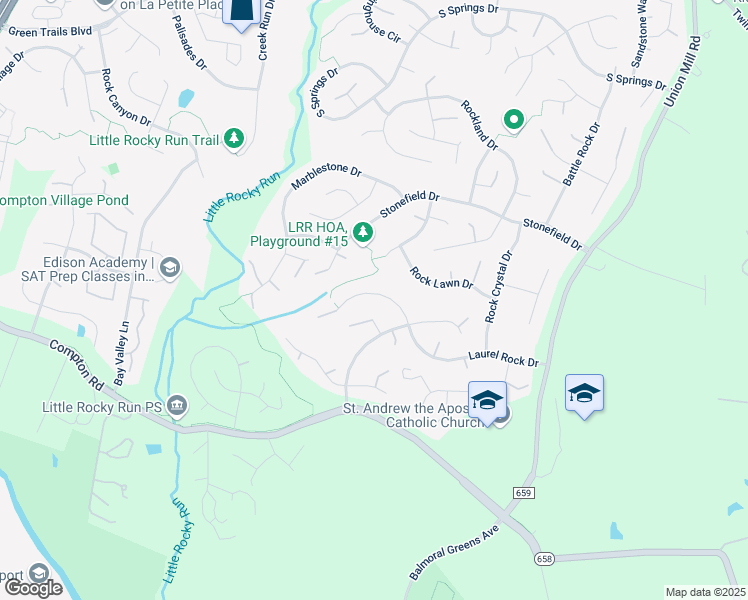 map of restaurants, bars, coffee shops, grocery stores, and more near 13813 Laurel Rock Court in Clifton