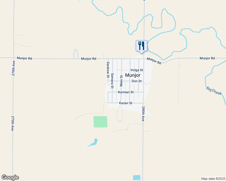 map of restaurants, bars, coffee shops, grocery stores, and more near 1869 Karman Street in Hays