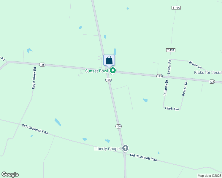 map of restaurants, bars, coffee shops, grocery stores, and more near 9141 Ohio 136 in West Union
