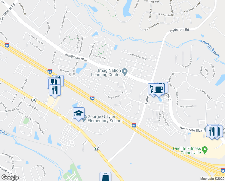 map of restaurants, bars, coffee shops, grocery stores, and more near 6805 Avalon Isle Way in Gainesville