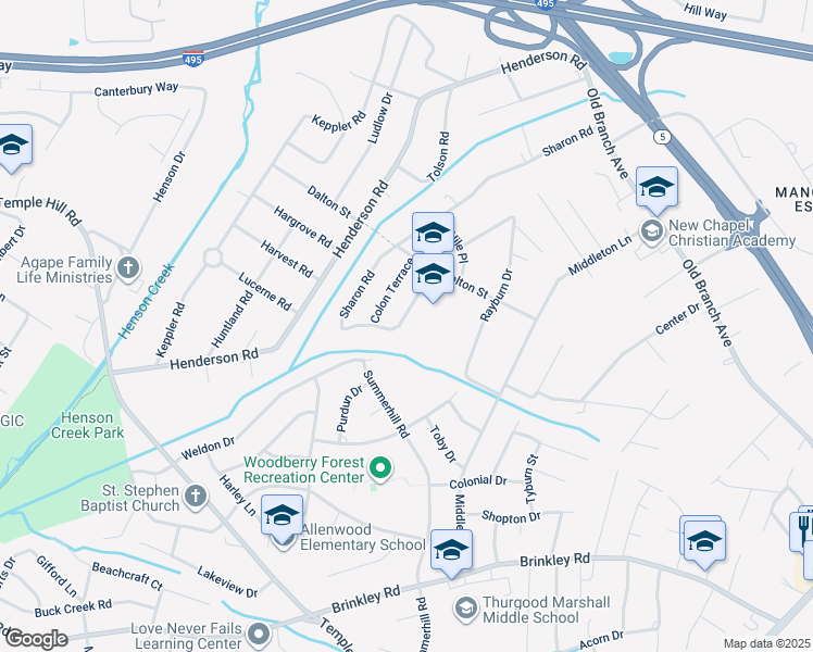 map of restaurants, bars, coffee shops, grocery stores, and more near 4701 Alcon Drive in Temple Hills