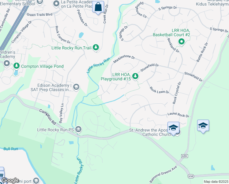 map of restaurants, bars, coffee shops, grocery stores, and more near 14007 Marblestone Court in Clifton