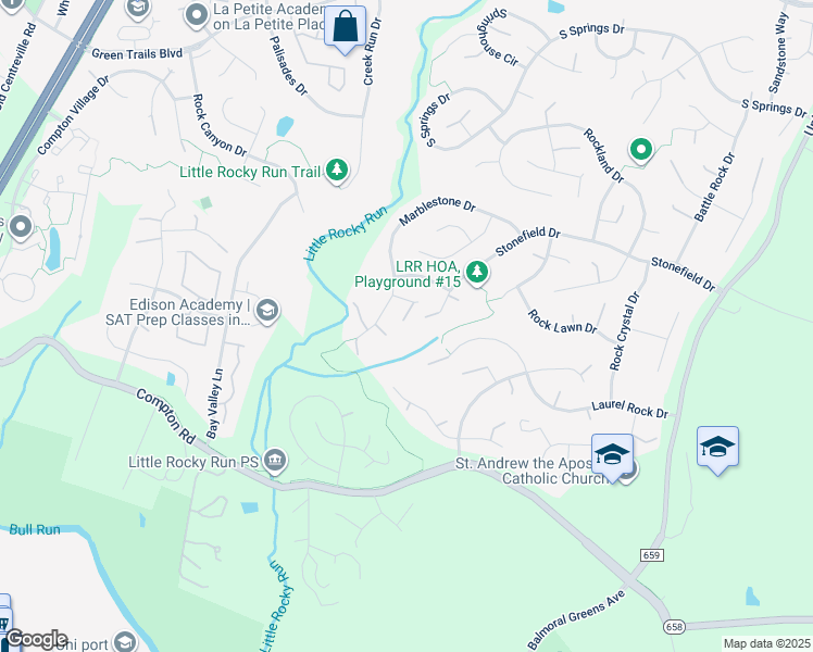 map of restaurants, bars, coffee shops, grocery stores, and more near 14007 Marblestone Court in Clifton